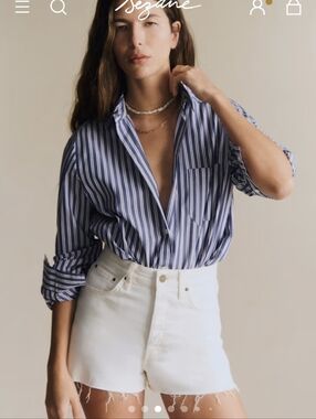 Sezane Le Summer Shorts Ecru 38 NWOT